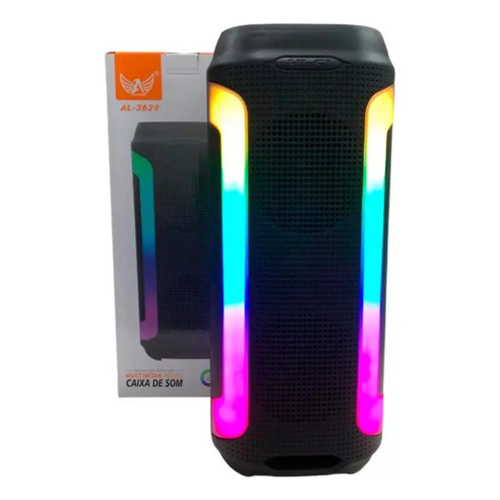 Caixa de Som Bluetooth Altomex AL-3939 com Microfone - Preta