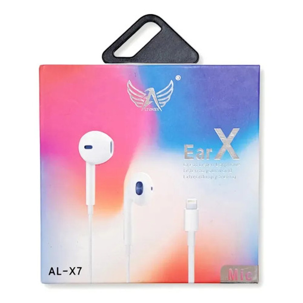 Fone de Ouvido In-Ear Altomex AL-X7 com Fio Lightning para iPhone - Preto