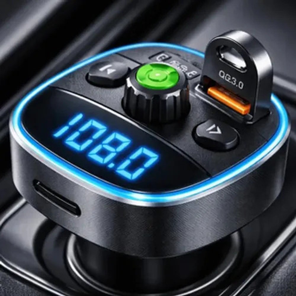 Transmissor FM Bluetooth Veicular Altomex AL-C178 com Carregador 2 USB e Entrada SD