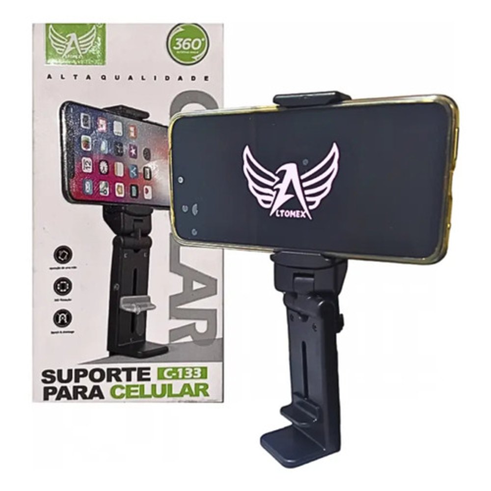 Suporte de Mesa para Celular Altomex C-133 Preto
