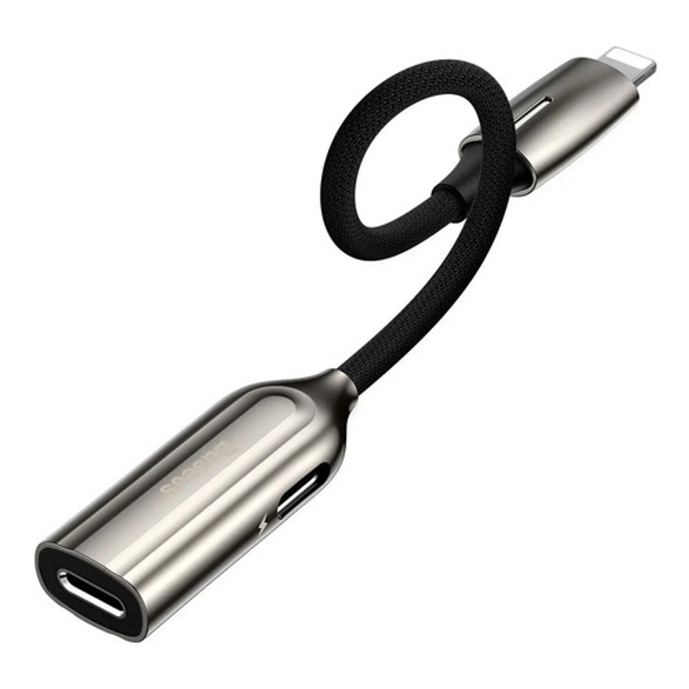 Adaptador de Áudio Baseus L55 Lightning 2 em 1 - Fone e Carga Simultânea