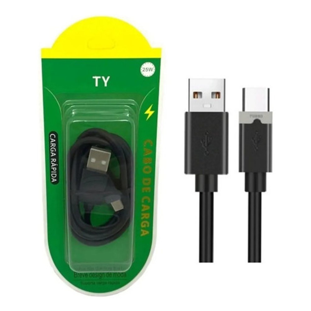 Cabo USB Tipo C Carregamento e Dados