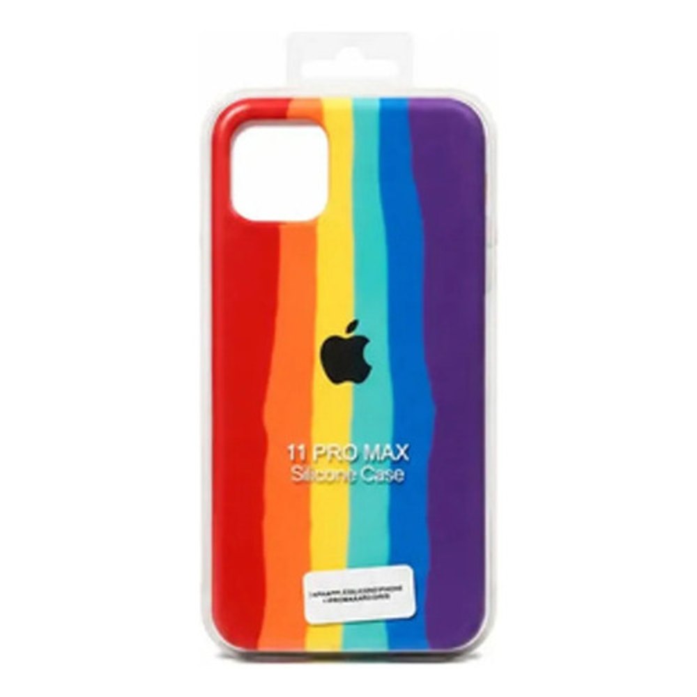 Capa de Silicone Arco-Íris para iPhone 11 Pro Max
