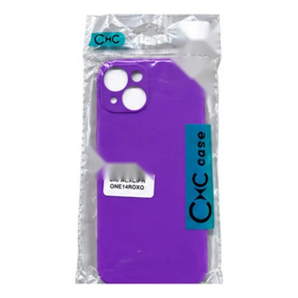 Capa de Silicone para iPhone 14 - Roxo