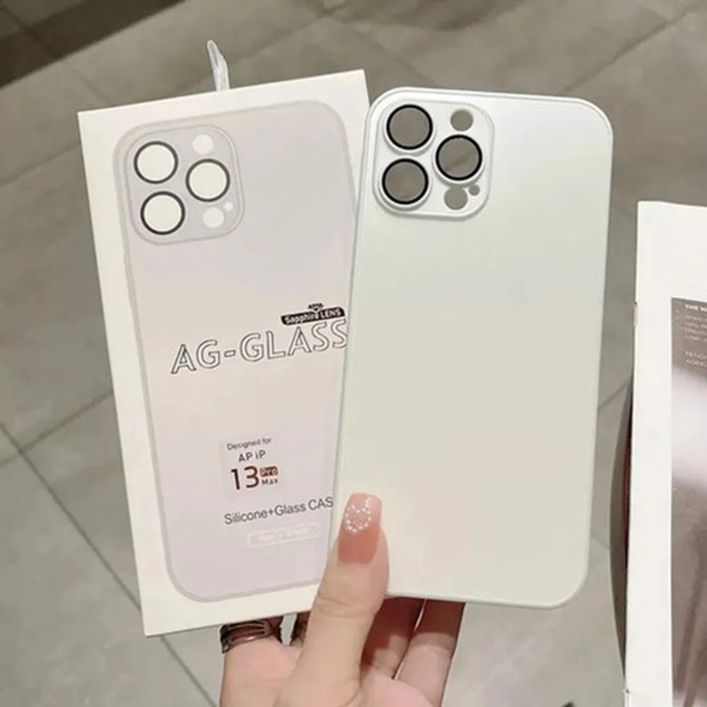 Capa AG-Glass para iPhone 12 Pro Max - Branca
