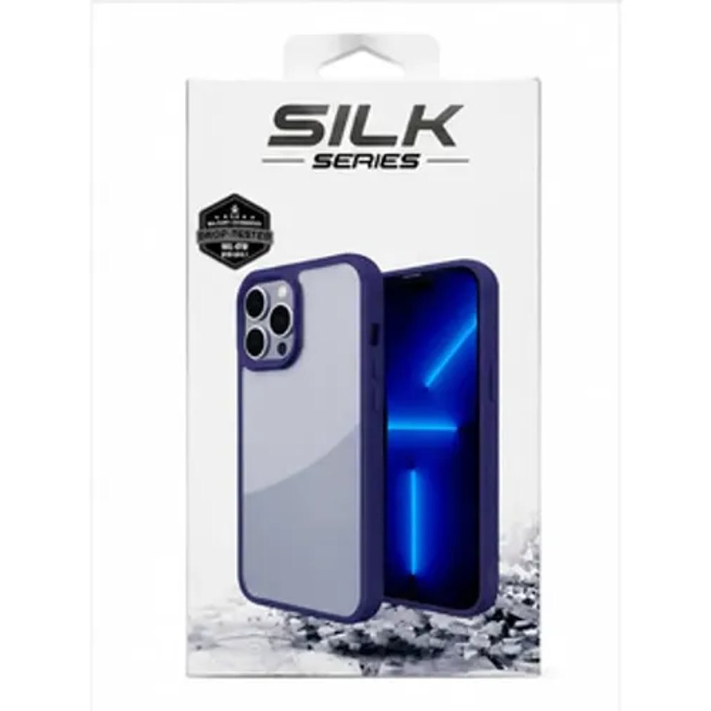 Capa iPhone 12 Pro Transparente com Borda Roxa