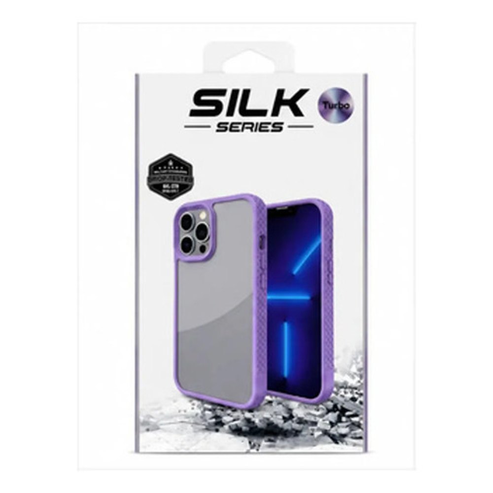Capa iPhone 12 Pro Max Transparente com Borda Lilás