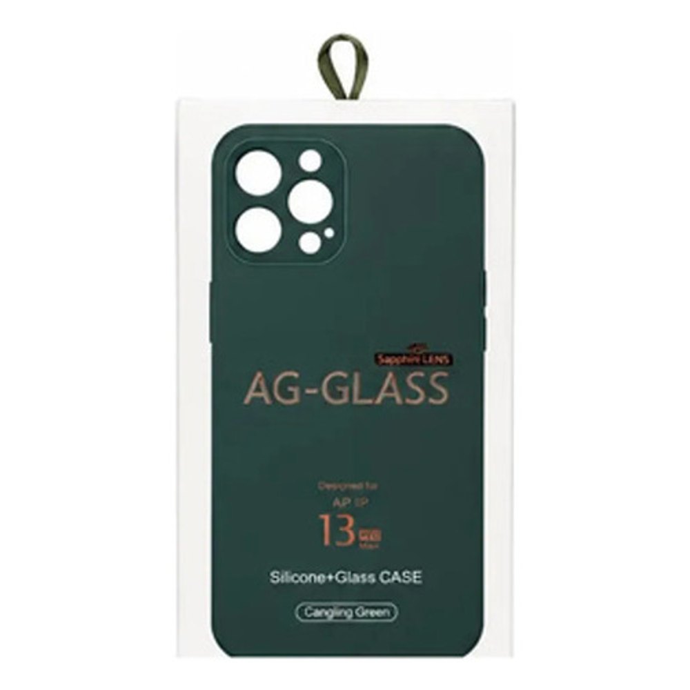 Capa AG-Glass para iPhone 13 Pro Max - Verde Escuro