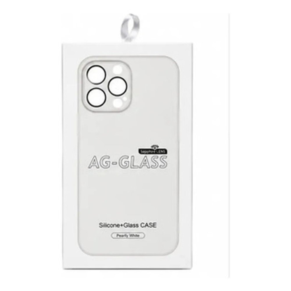 Capa AG-Glass para iPhone 14 - Branca