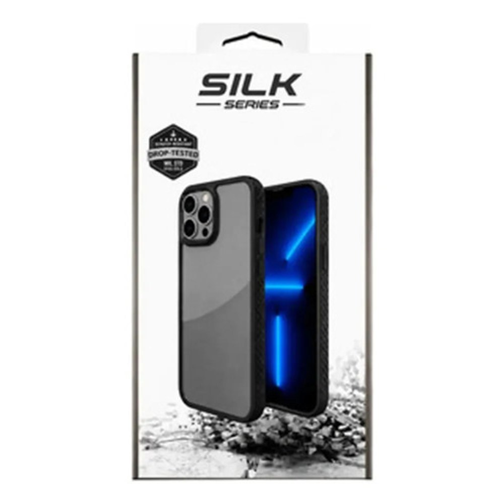 Capa iPhone 14 Pro Max Transparente Borda Roxa