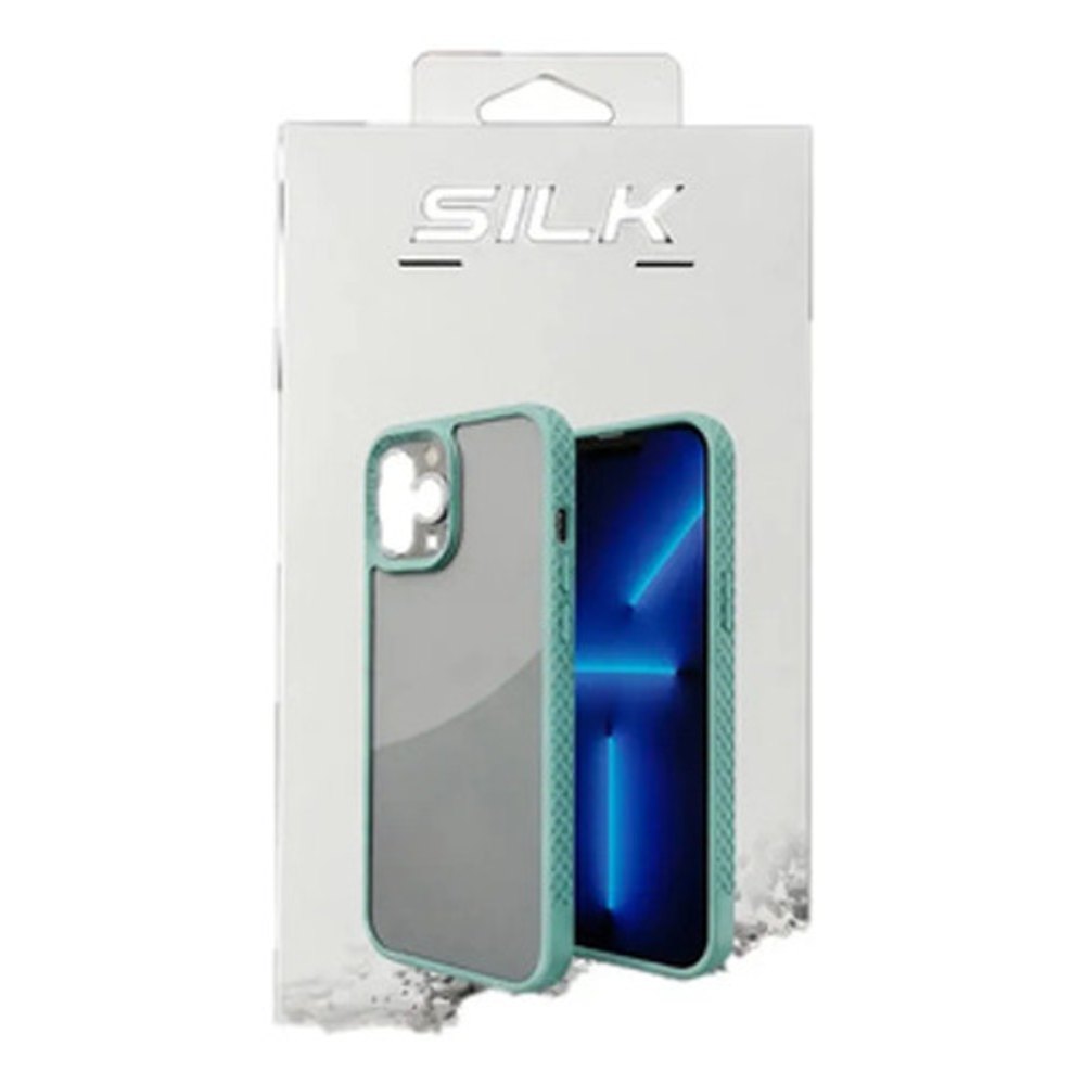 Capa iPhone 15 Transparente Borda Azul Claro