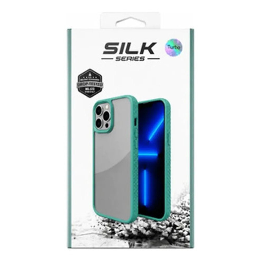 Capa iPhone 15 Pro Max Borda Azul Claro Transparente