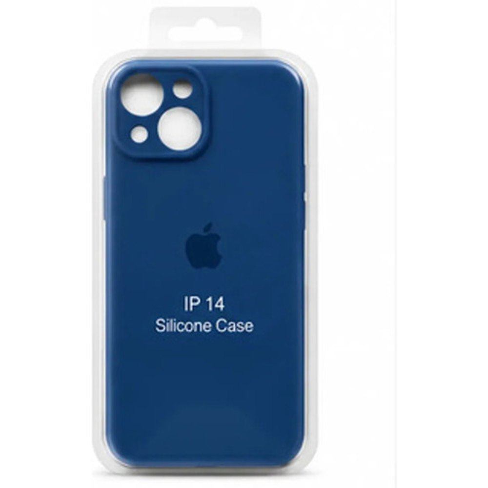 Capa de Silicone para iPhone 15 - Azul Marinho