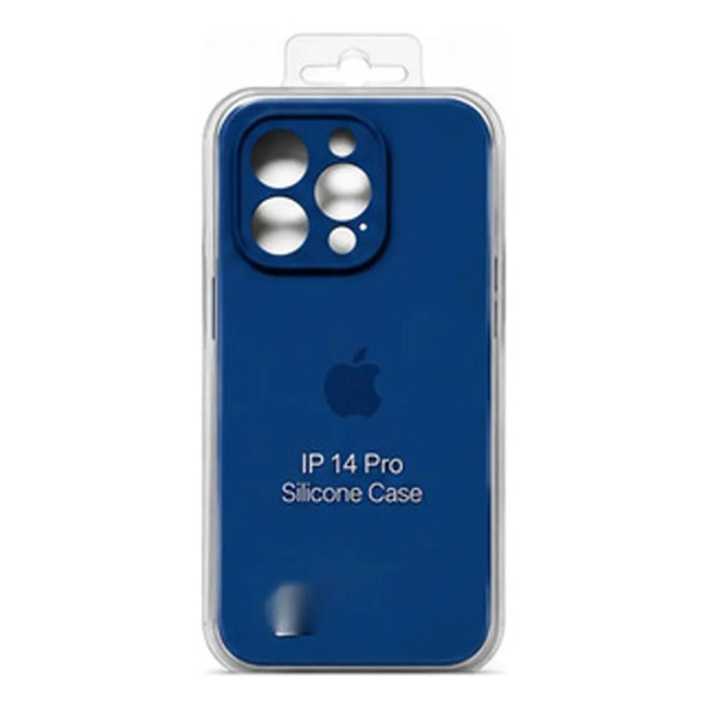 Capa de Silicone para iPhone 14 Pro - Azul Escuro