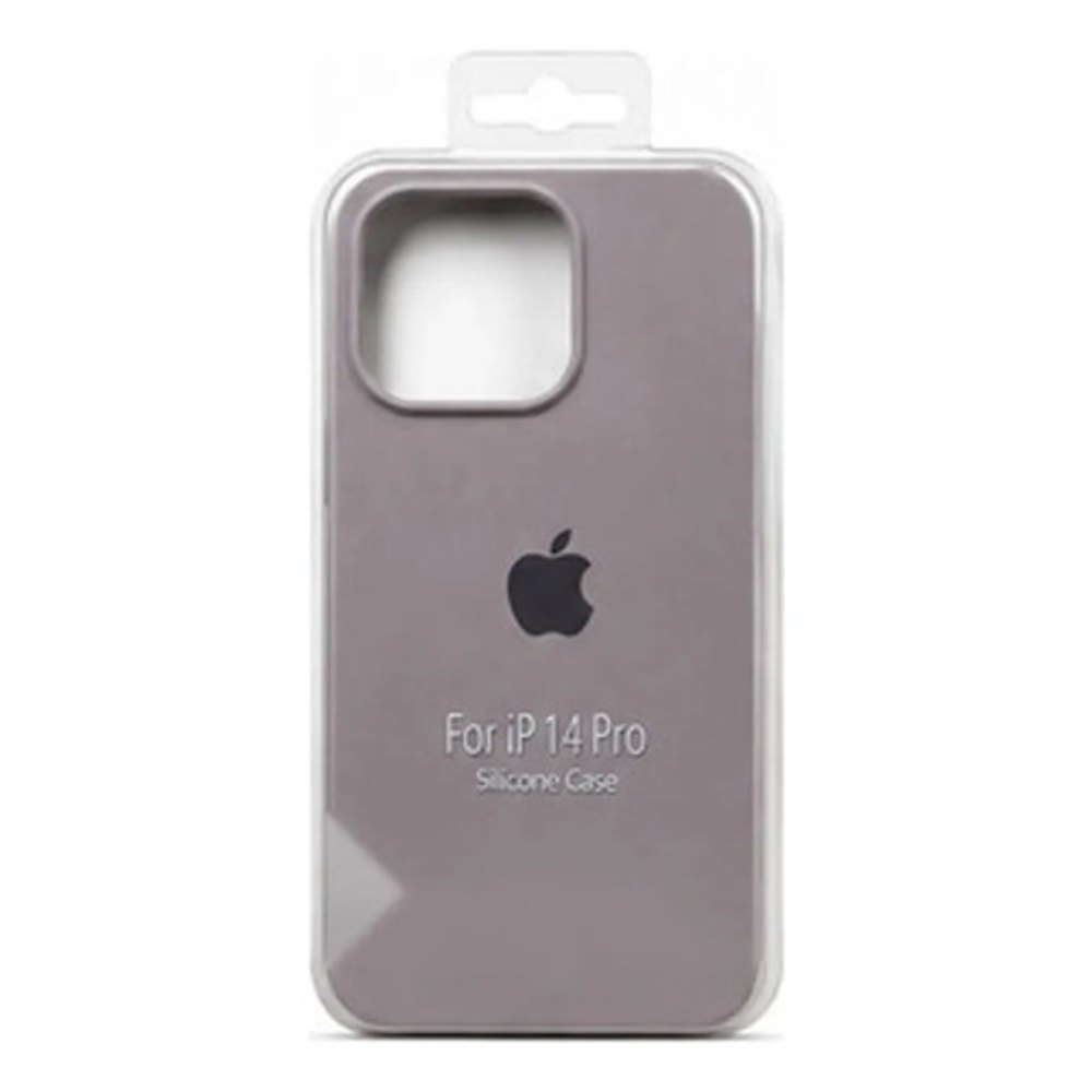 Capa de Silicone para iPhone 14 Pro - Cinza Claro