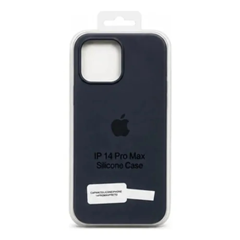 Capa de Silicone para iPhone 14 Pro Max - Preta