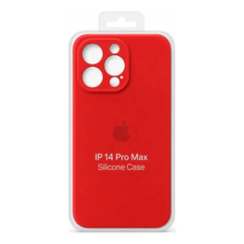 Capa de Silicone para iPhone 14 Pro Max - Vermelha