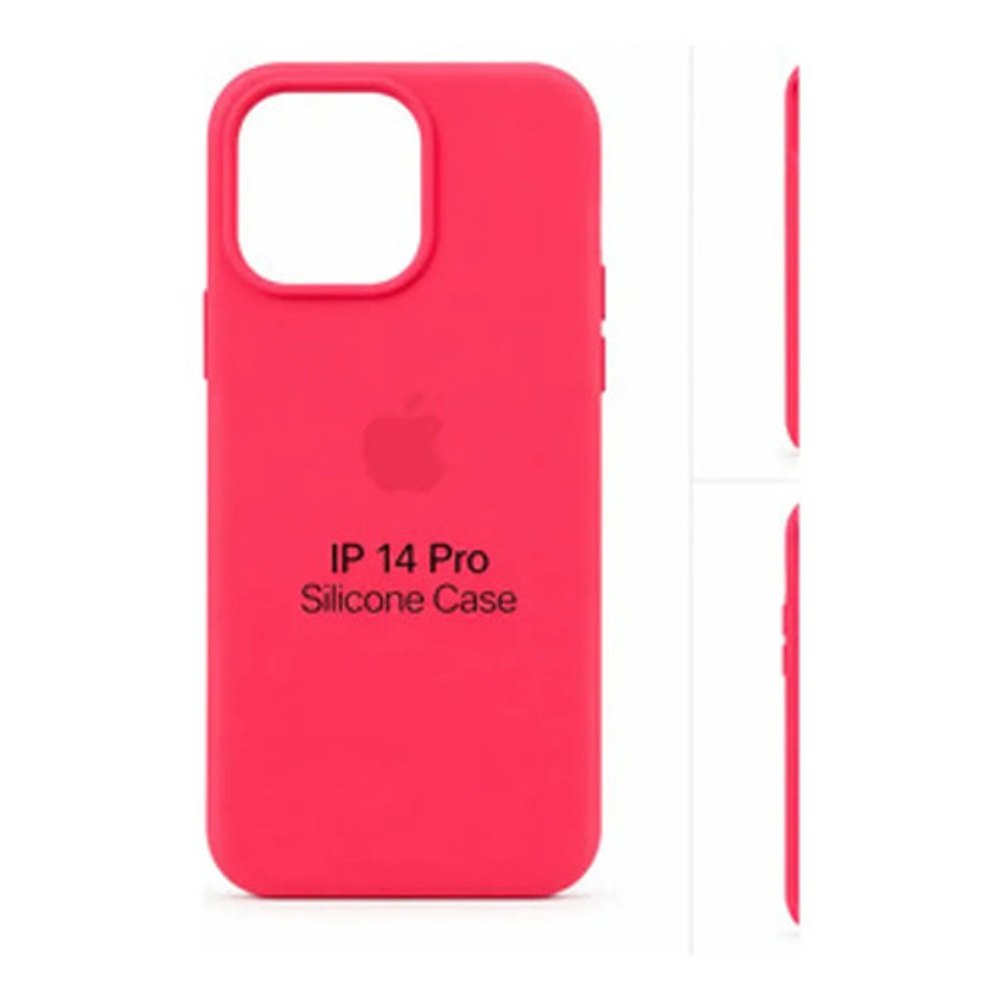 Capa de Silicone para iPhone 14 Pro - Rosa Neon