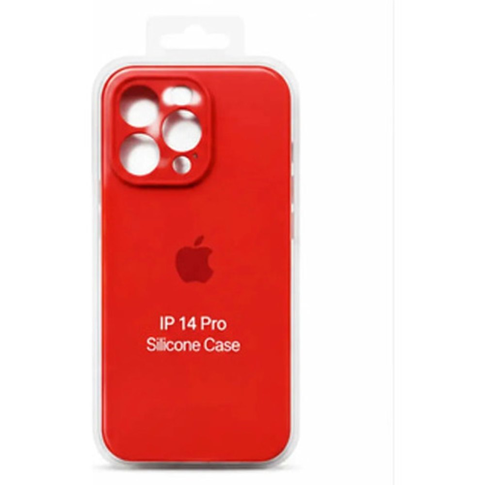 Capa de Silicone para iPhone 14 Pro - Vermelho