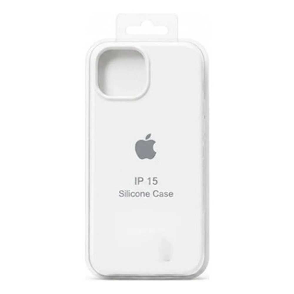 Capa de Silicone para iPhone 15 - Branca