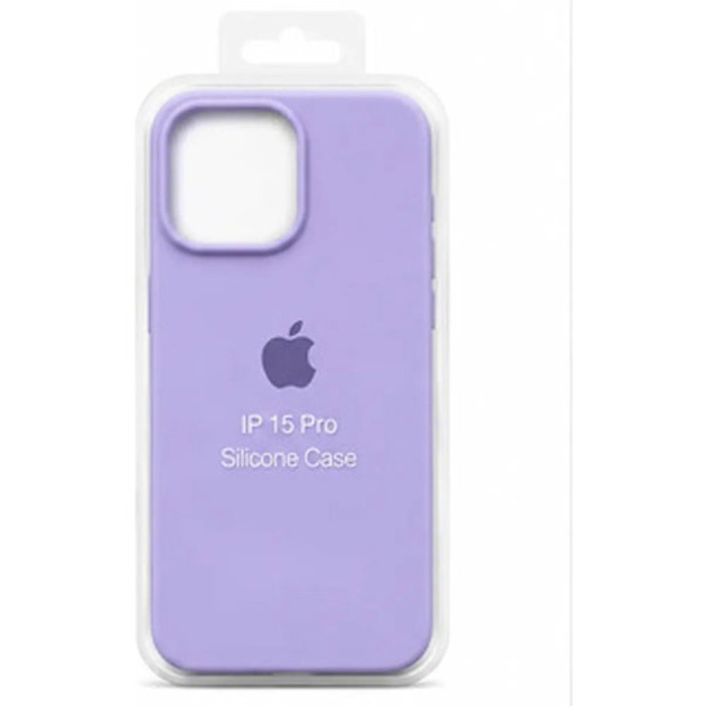 Capa de Silicone para iPhone 15 Pro - Lilás