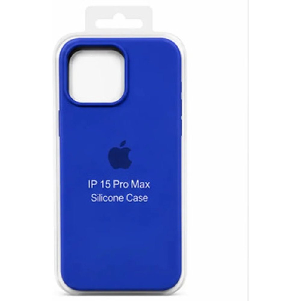 Capa de Silicone para iPhone 15 Pro Max - Azul