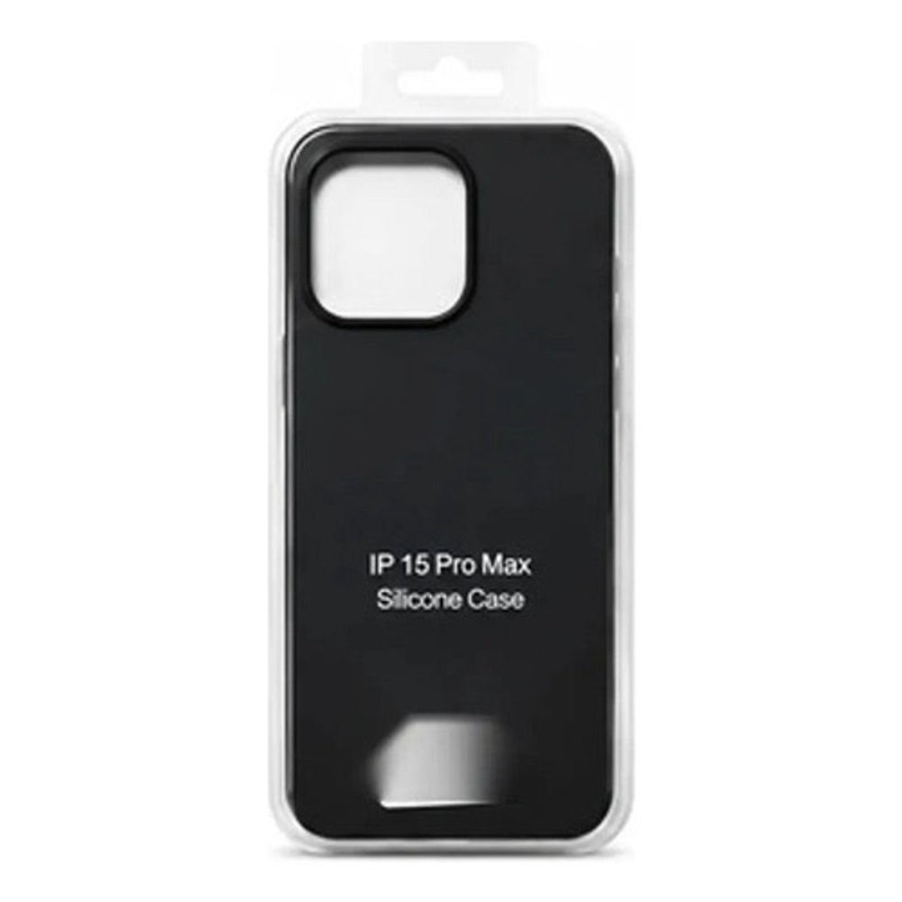 Capa de Silicone para iPhone 15 Pro Max - Preta
