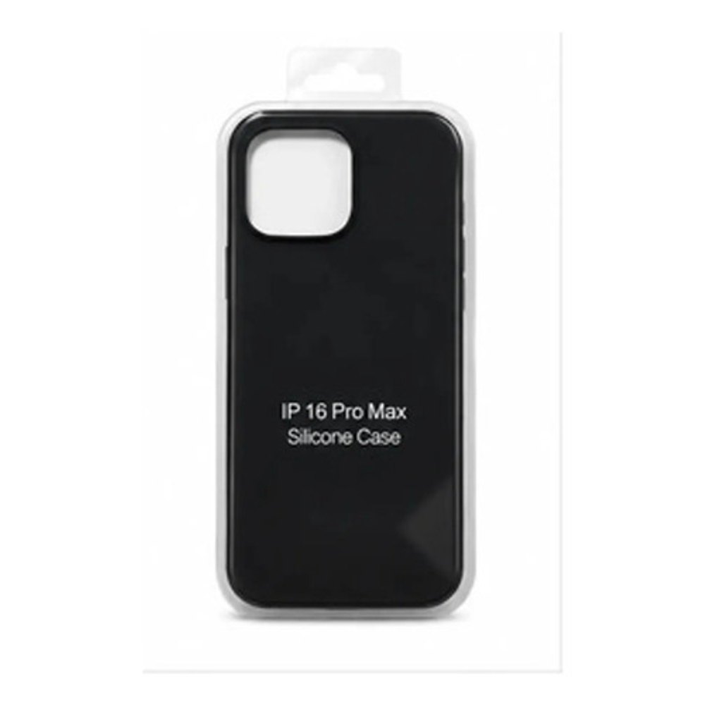 Capa de Silicone para iPhone 16 Pro Max - Preta
