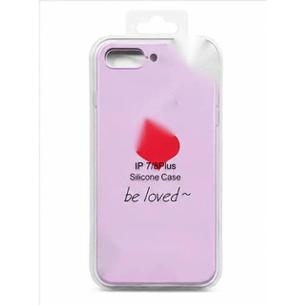 Capa de Silicone com Coração para iPhone 7 Plus - Preta
