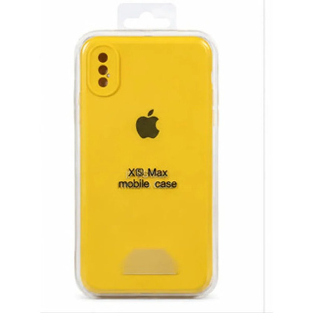 Capa de Silicone para iPhone XS Max - Amarelo