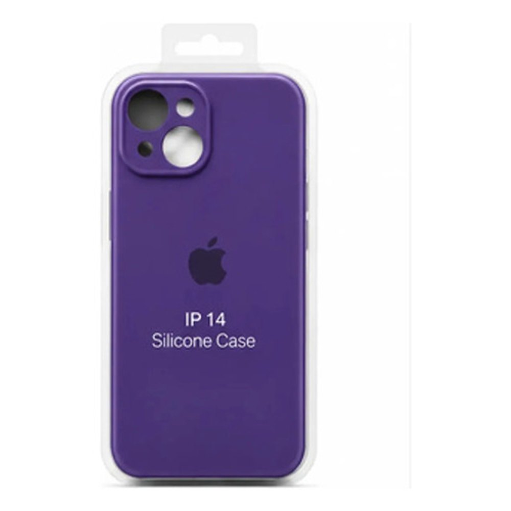 Capa de Silicone para iPhone 14 - Roxo Escuro