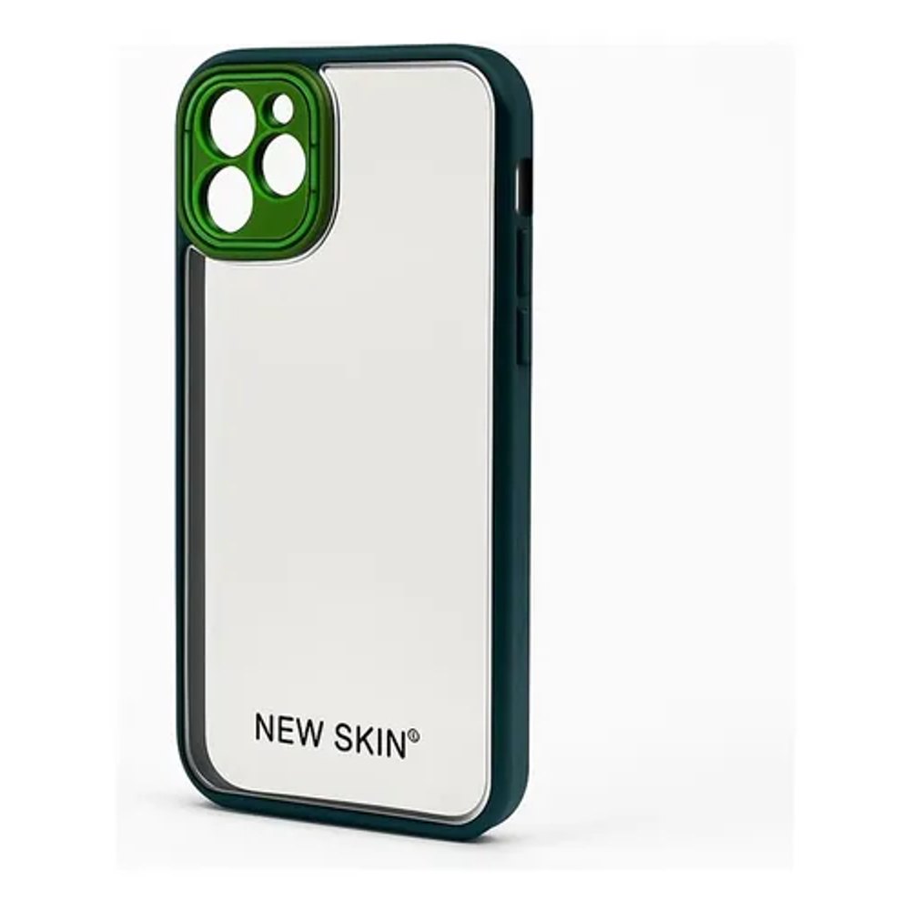 Capa New Skin Silicone iPhone 11 Transparente com Borda