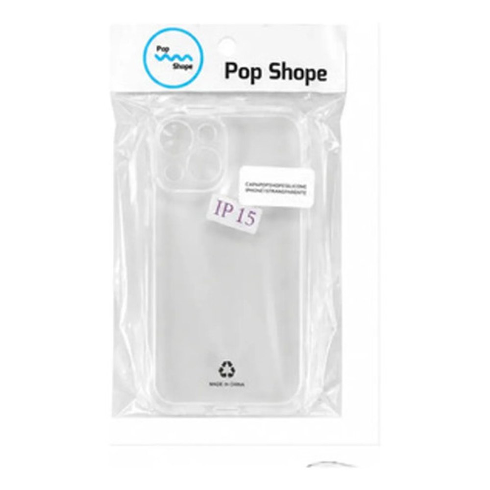 Capa Pop Shope Silicone Transparente para iPhone 15