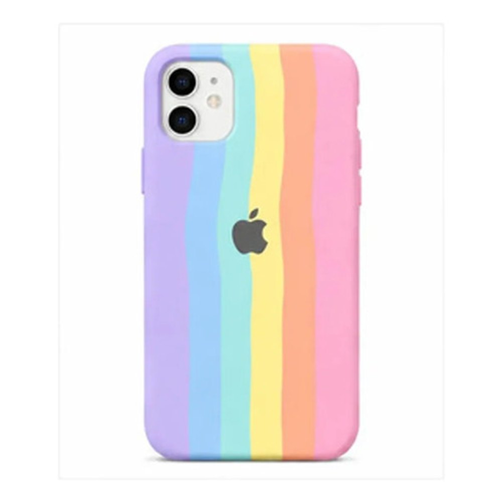 Capa de Silicone para iPhone 11 - Arco-Íris