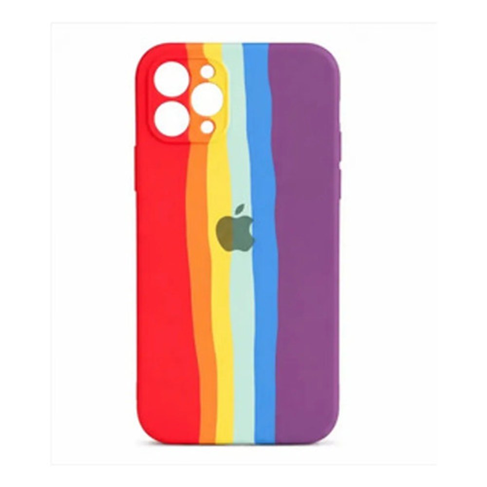 Capa de Silicone Arco-Íris para iPhone 12 Pro