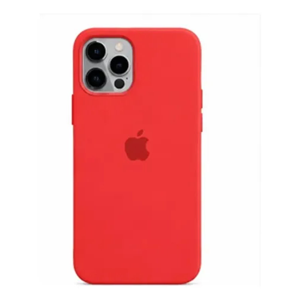 Capa de Silicone para iPhone 12 Pro - Vermelho