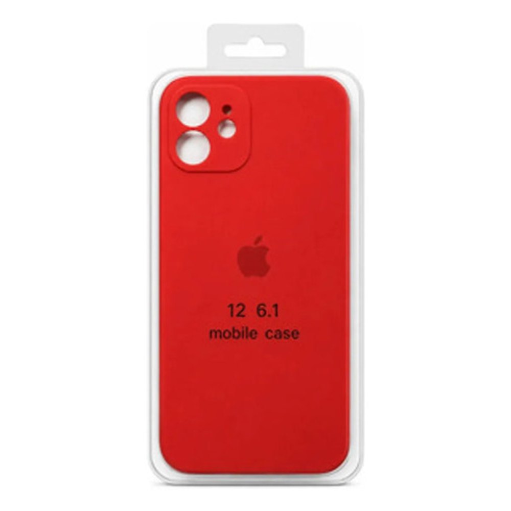 Capa de Silicone para iPhone 12 - Verde/Vermelho
