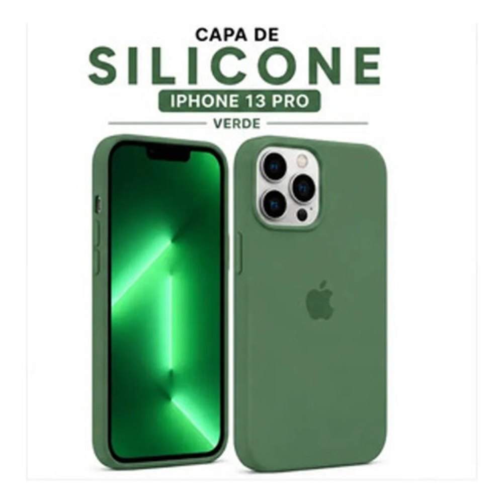 Capa de Silicone para iPhone 13 Pro - Verde