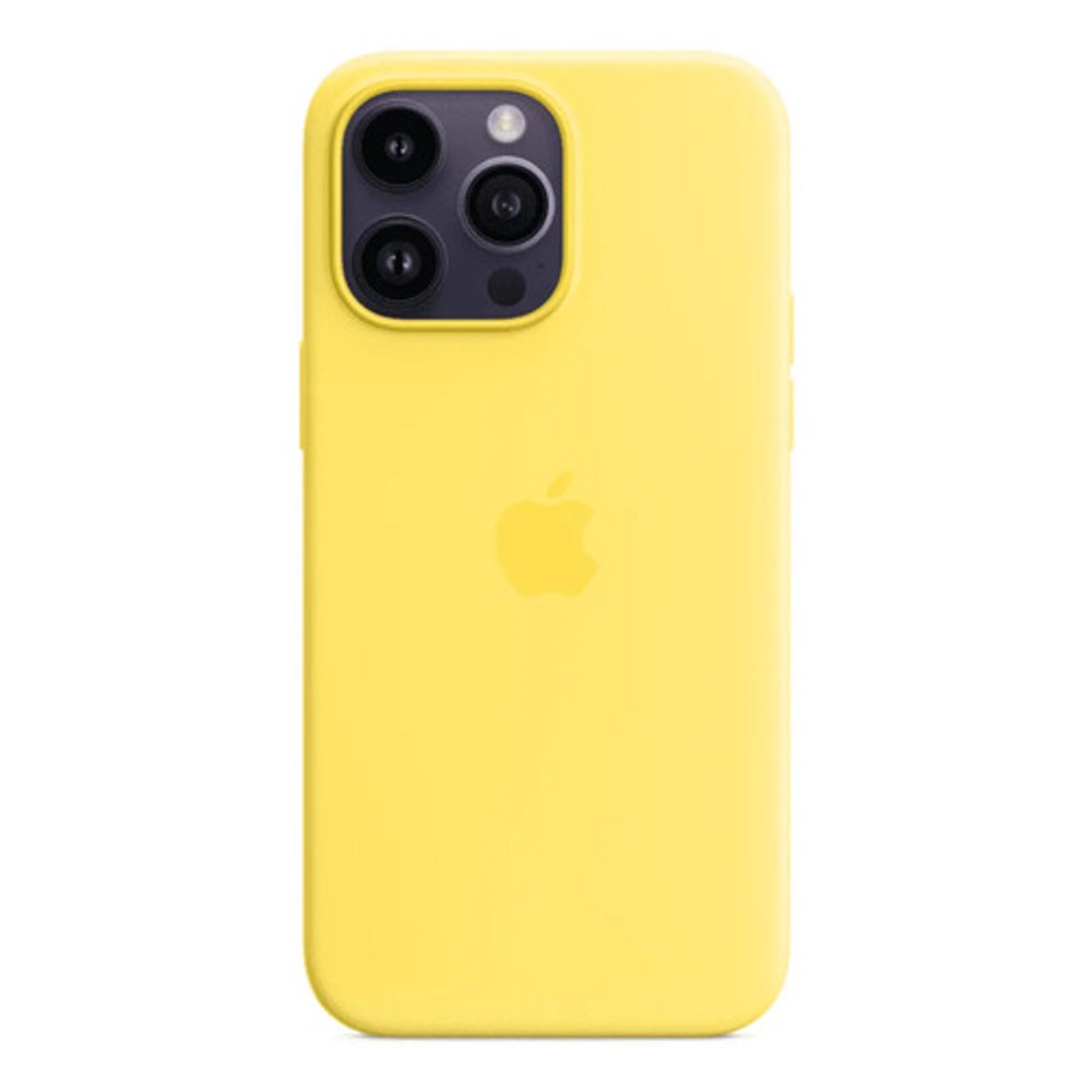 Capa de Silicone para iPhone 14 Pro - Amarelo