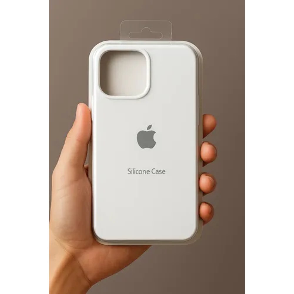 Capa de Silicone para iPhone 15 - Branco