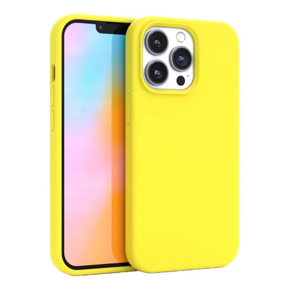 Capa de Silicone para iPhone 15 Pro - Amarelo