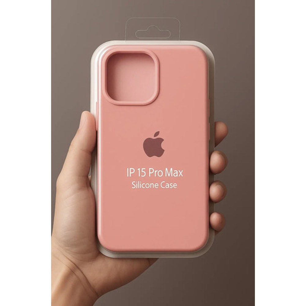 Capa de Silicone para iPhone 15 Pro Max - Rosa Claro