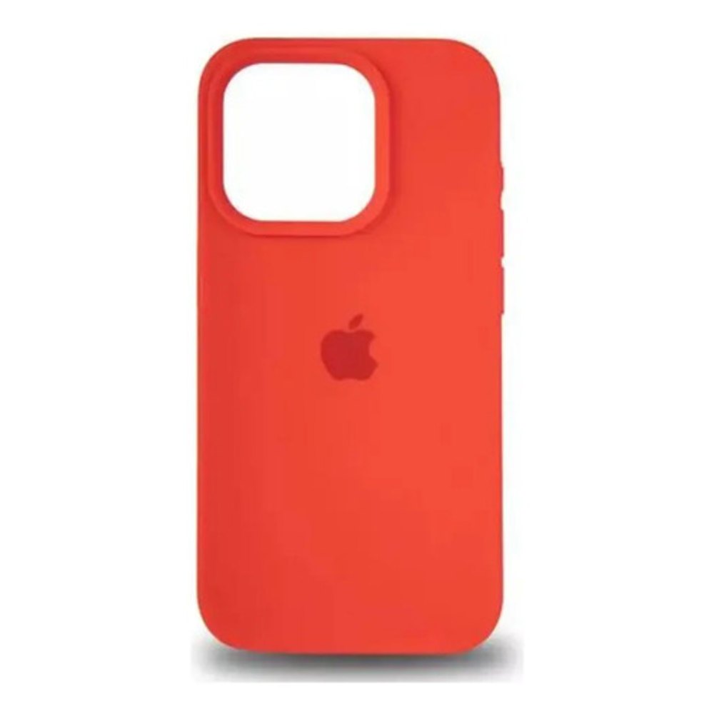 Capa de Silicone para iPhone 15 Pro Max - Vermelho