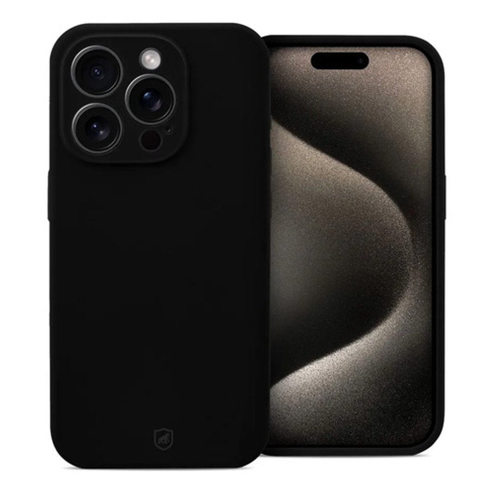 Capa de Silicone para iPhone 15 Pro - Preto