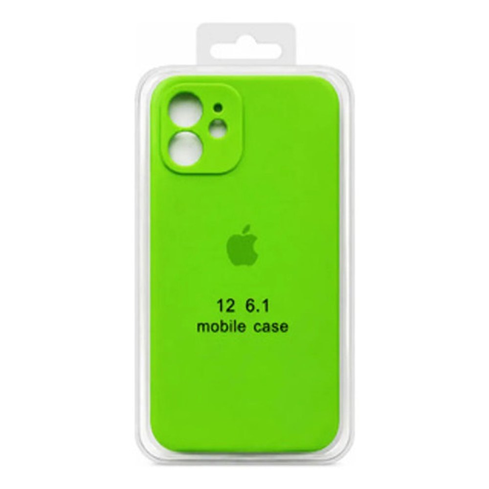 Capa de Silicone para iPhone 12 - Verde Neon