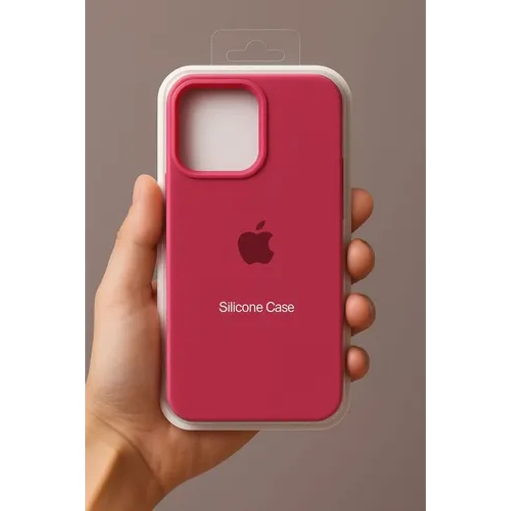 Capa de Silicone iPhone 14 Pro Max - Rosa Escuro