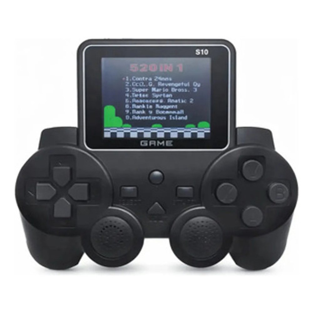 Mini Game Portátil Retrô S-10 com 520 Jogos - Tela 2,4 pol, Saída para TV e 2 Jogadores