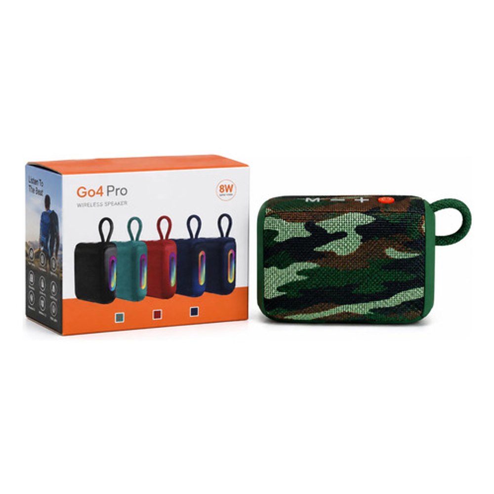 Caixa de Som Bluetooth Portátil GO4 - Camuflada