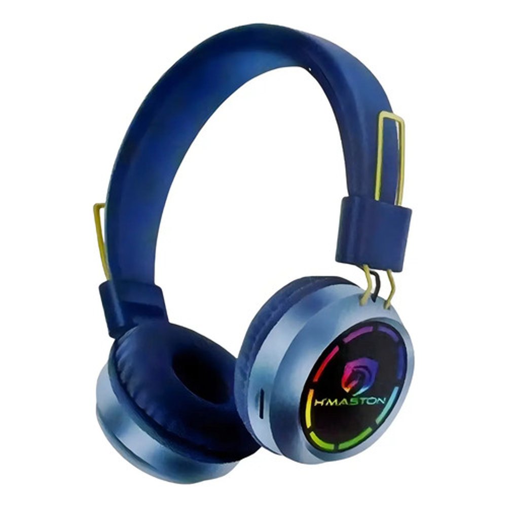 Fone Gamer Bluetooth SN03 com Microfone Azul-Turquesa