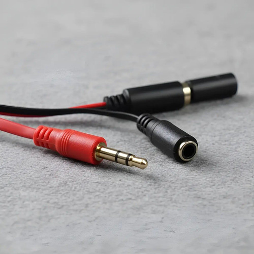 Cabo Adaptador de Áudio It-Blue P3 Macho para P2 Fêmea - Vermelho